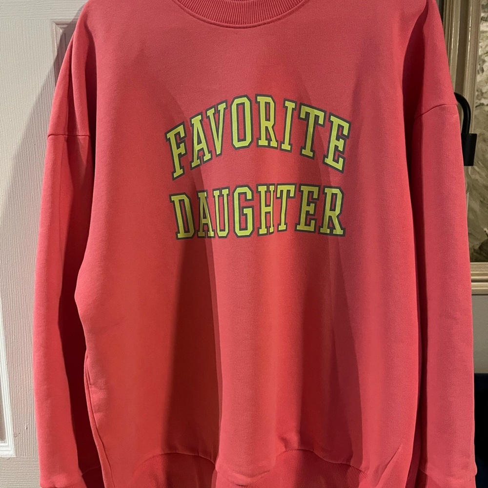 Favorite Daughter Pink Crewneck Sweater